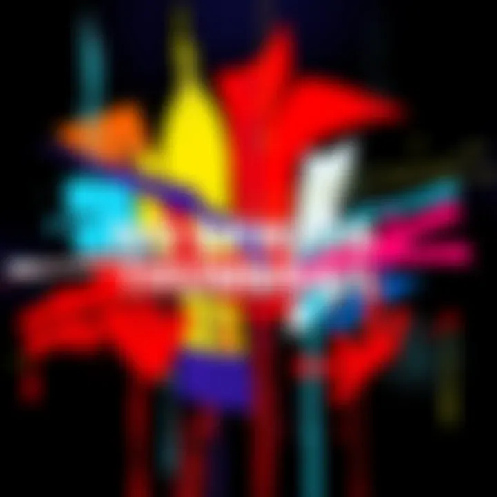 A digital artwork labeled 'No Bwjob Thumbnail', featuring bold colors and abstract shapes, causing debate in the art community.