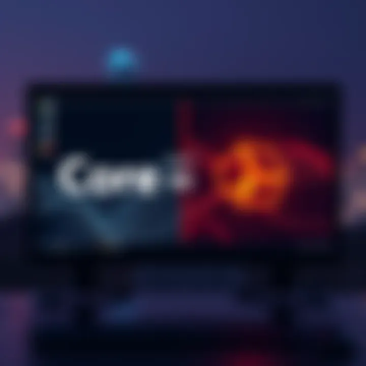 A computer screen displaying Core and Knots mining software side by side, highlighting their features.