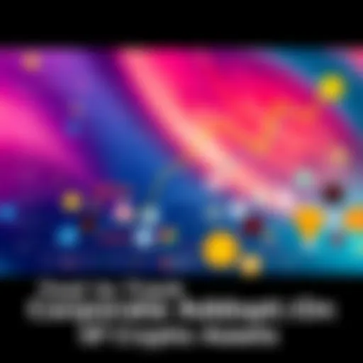 An illustration showing a chart with rising values of cryptocurrency alongside logos of various public companies that hold crypto assets.