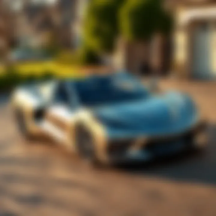 2023 Corvette C8 Convertible A shiny 2023 Corvette C8 convertible parked in a driveway, showcasing its sleek design and low mileage.