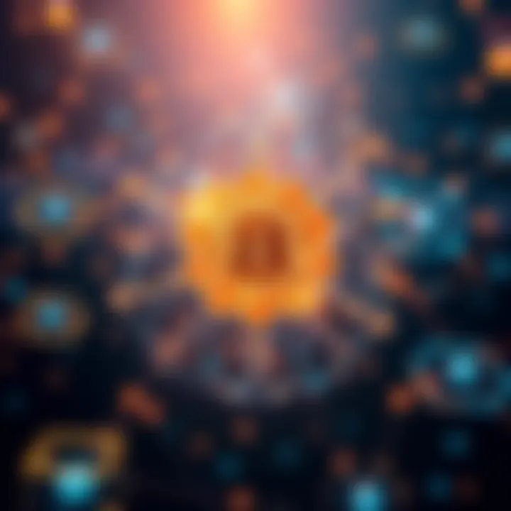 A visual representation of the Cosmos blockchain showing interconnected networks symbolizing interoperability and growth.