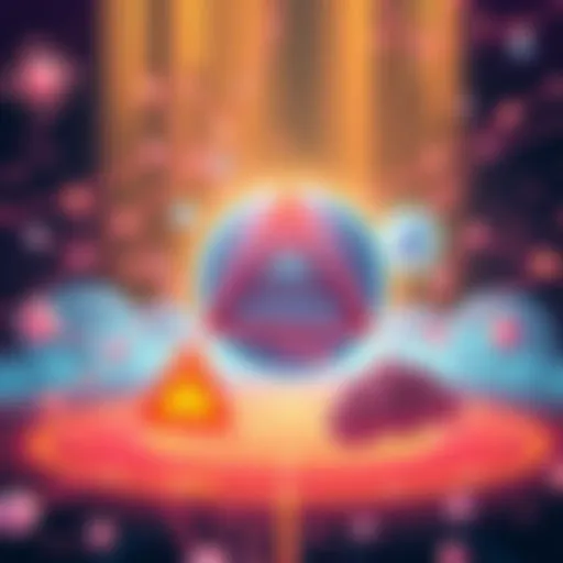 Illustration showing Cosmos network icon with a warning sign indicating outage affecting ATOM transactions