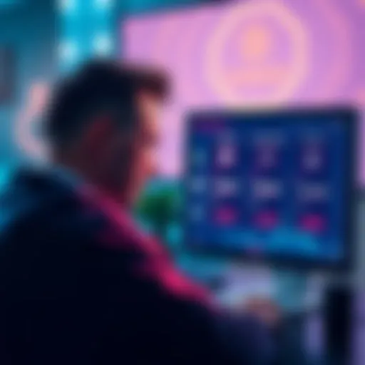 A worried person looking at a computer screen displaying staking tokens and deadlines for Cosmostation