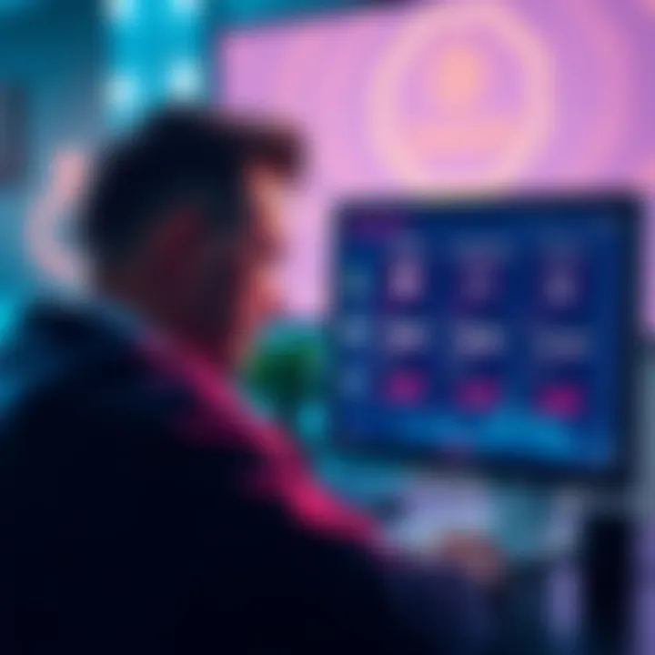 A worried person looking at a computer screen displaying staking tokens and deadlines for Cosmostation