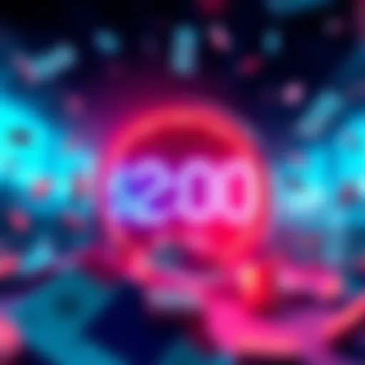 A timer showing two days left for a contest to win $200, with money symbols around it