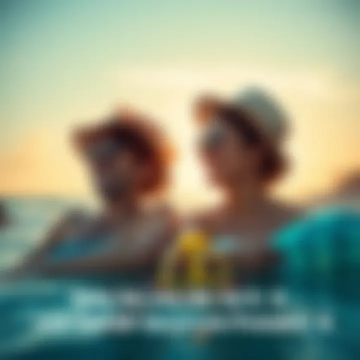 A happy couple relaxing on a beach, smiling and soaking up the sun during their vacation