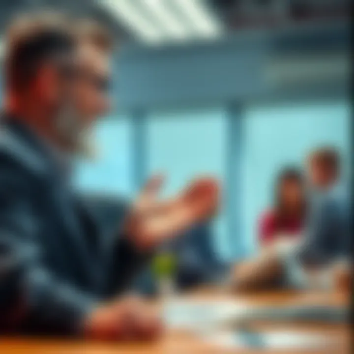 A man in an office excitedly shares news about making money through a crypto investment, with a concerned colleague listening nearby.