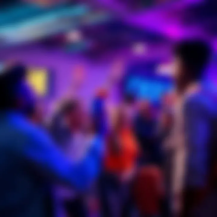 A diverse group of people excitedly discussing and planning for upcoming CROFAM events in February, showing unity and enthusiasm.