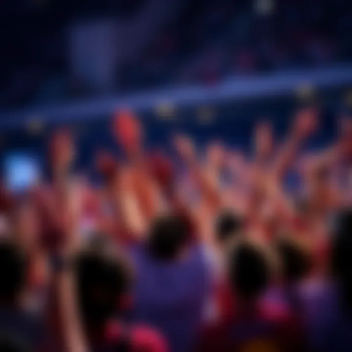 Group of people cheering and celebrating with their hands up, embodying the spirit of 'Let's Go Baby!'