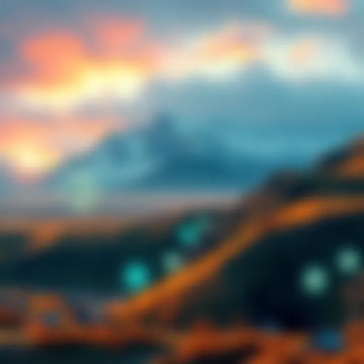 Crypto and AI Utopia A vision of a stateless society in Greenland featuring cryptocurrency symbols and AI elements, representing individual freedom and innovation.