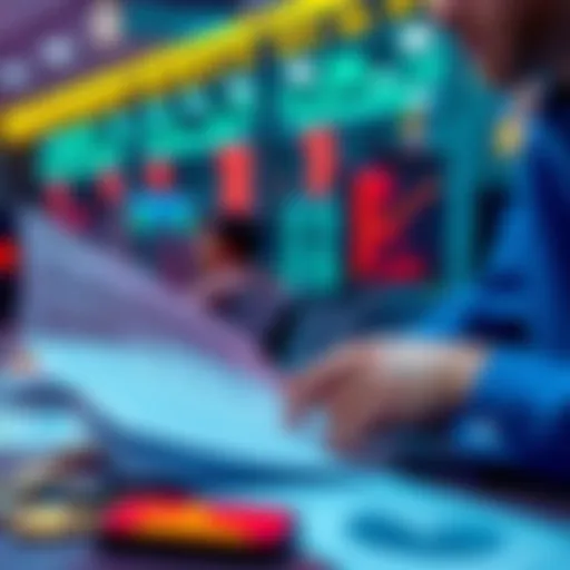 A person reviewing financial documents and crypto transactions related to gambling losses