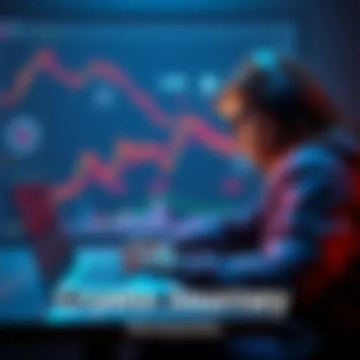 A beginner exploring cryptocurrency with a laptop and charts on the screen