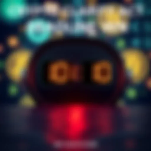 A digital clock showing a countdown timer representing the urgency of the Crypto Clarity Act's deadline, with a background of cryptocurrency symbols.