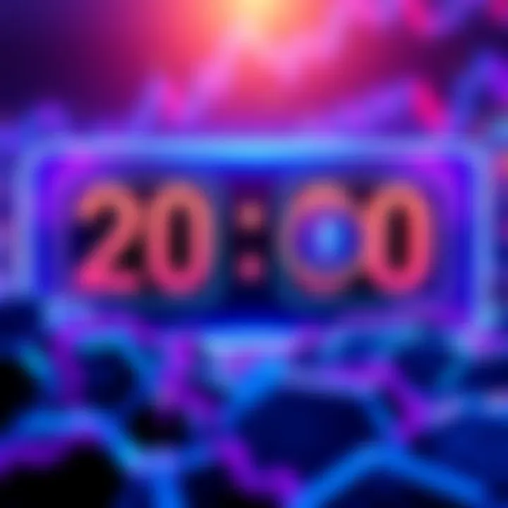 A countdown timer with Bitcoin and Ethereum symbols, representing a lucky draw event for crypto rewards.