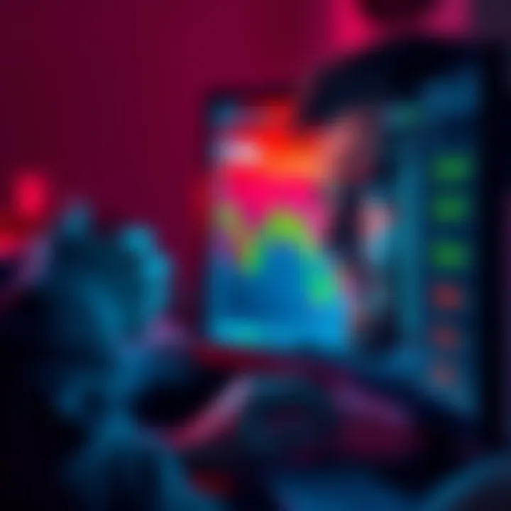 A person looking at a computer screen showing declining cryptocurrency values with a frown, reflecting frustration in the crypto market.