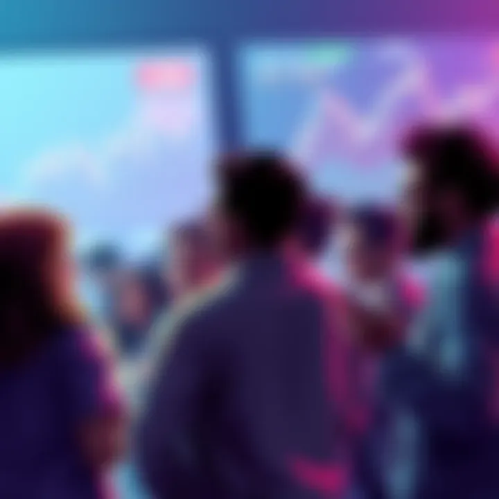 Crypto Discussion Highlights A vibrant graphic showing diverse people discussing cryptocurrency trends and charts on July 4, 2026.