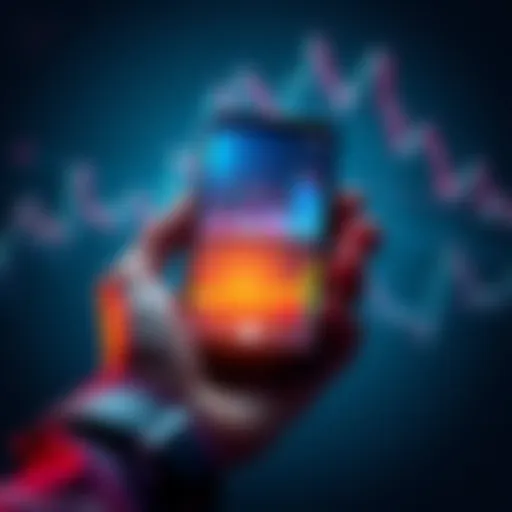 A person holding a smartphone displaying cryptocurrency charts and traditional stock market graphs together, symbolizing investment strategies in 2026.