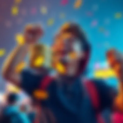 A person celebrating with a large stack of $VRA tokens and a joyful expression.