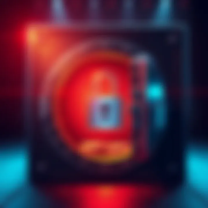 An illustration of a locked digital vault symbolizing user funds inaccessible due to exchange shutdown.