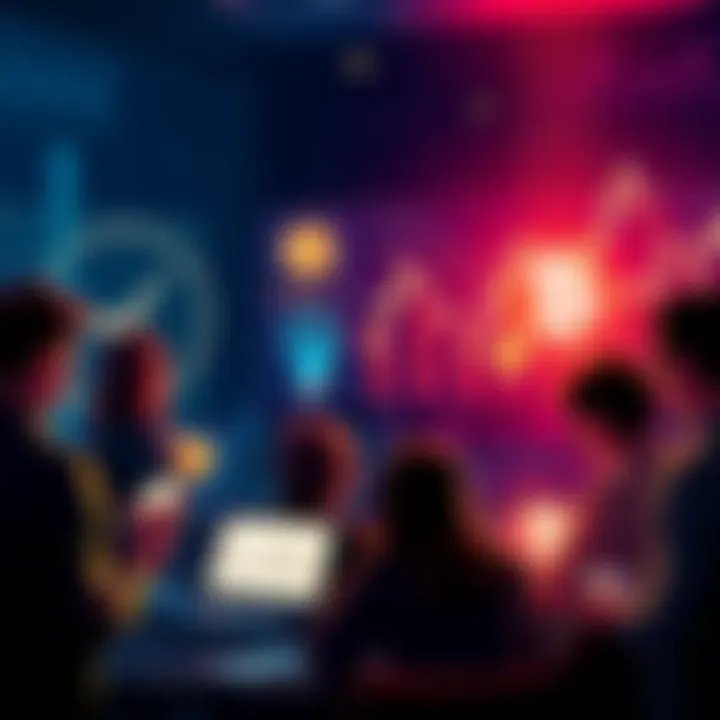 Group of people engaging in cryptocurrency discussions on forums, showcasing various digital currencies and market trends