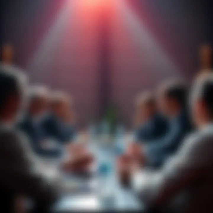 People engaging in a discussion about decentralized governance and board format in crypto