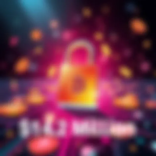 Illustration of a digital lock and cryptocurrency symbols, representing a major crypto theft incident