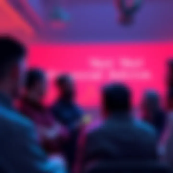 A group of crypto influencers talking about financial advice with a banner saying 'Not Financial Advice' in the background.