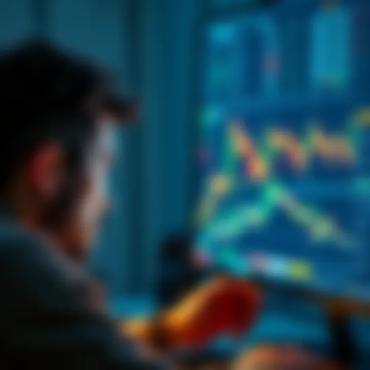 Crypto Market Challenges A person looking puzzled at a computer screen displaying cryptocurrency charts, symbolizing the difficulties newcomers face in the crypto market.
