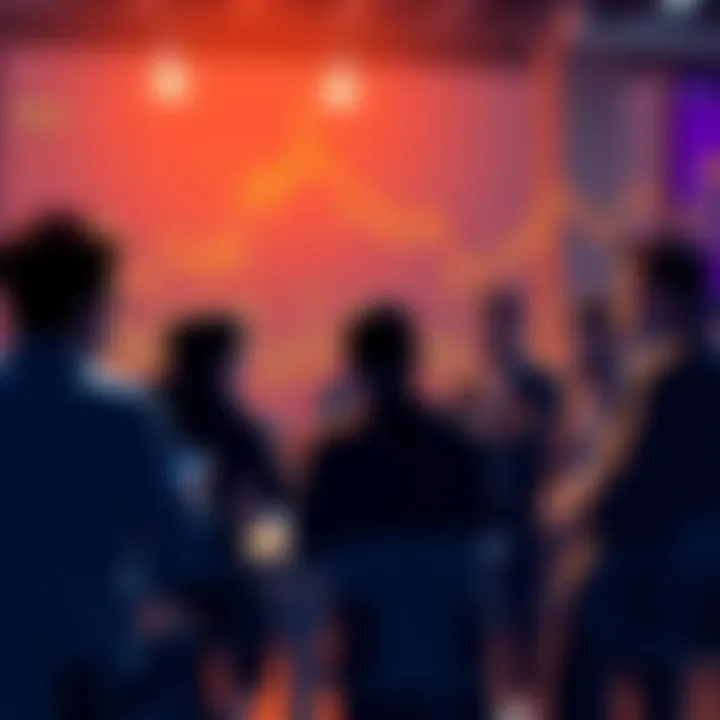 A group of people discussing cryptocurrency trends and insights at a digital forum.