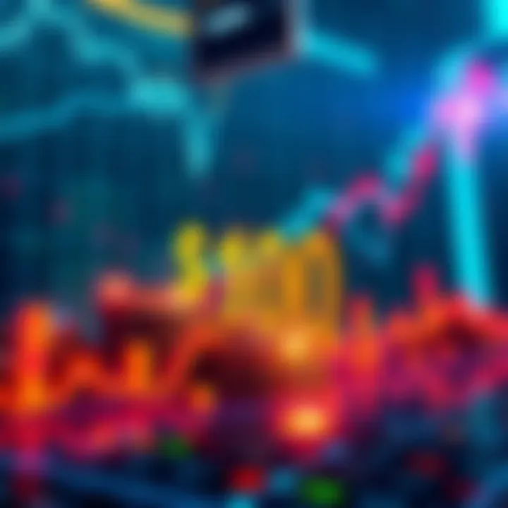 A graphic showing a downward trend in cryptocurrency values, symbolizing a $100 billion loss amid government shutdown fears.