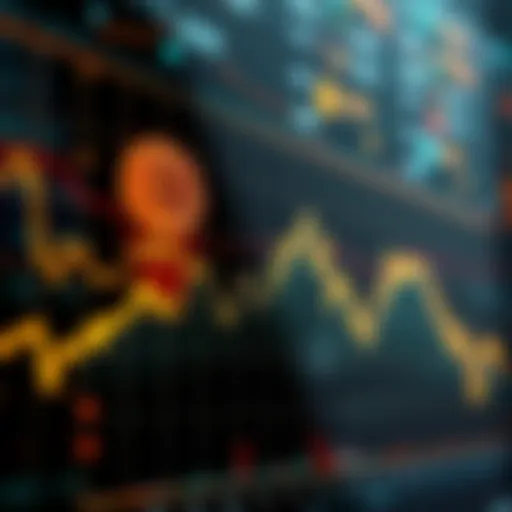 A graph showing a sharp decline in cryptocurrency values, with Bitcoin's drop highlighted and ETF outflows marked, reflecting market fear and volatility.