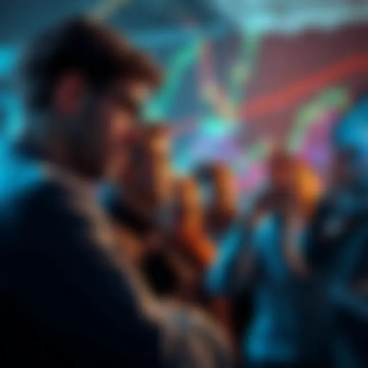 A group of people looking at cryptocurrency charts, expressing regret over missed investment opportunities during the 2025 bull market.