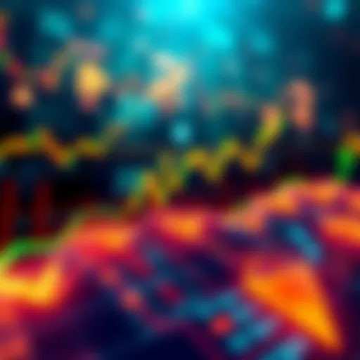 A graphic showing fluctuations in cryptocurrency prices with arrows indicating market trends and liquidity changes.