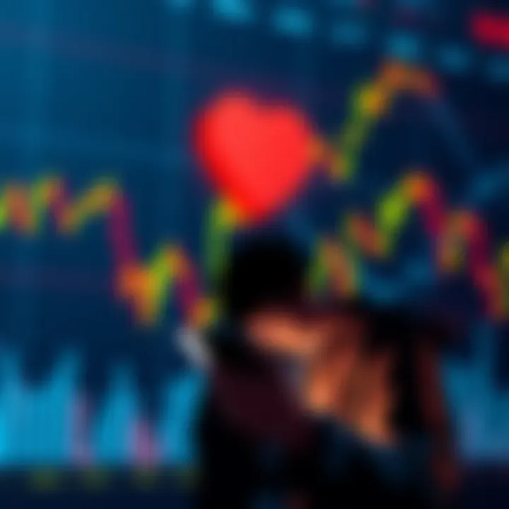 Crypto Market Trends A visual representation of fluctuating cryptocurrency charts with a heartbroken figure looking at a phone, symbolizing hope and disappointment in altcoin season.