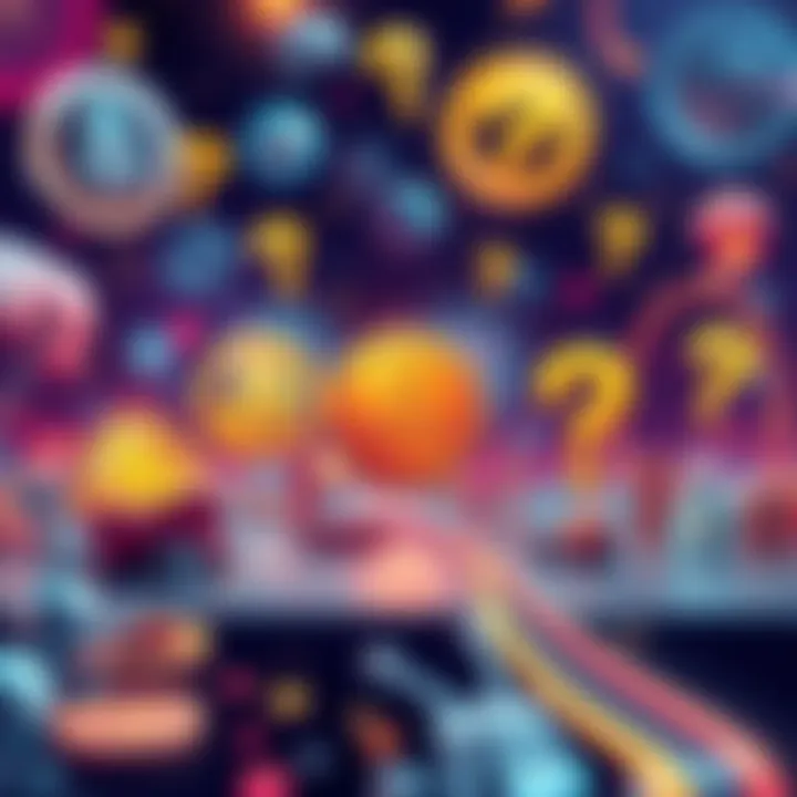 An illustration showing various crypto symbols and AI elements with question marks, representing the challenge of verifying crypto narratives.