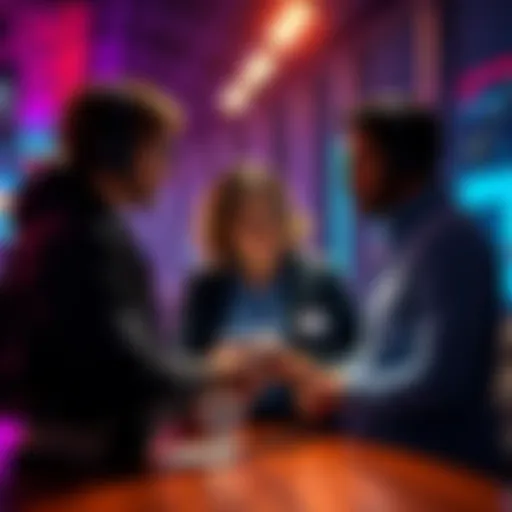 Three journalists discussing the role of staff writers in crypto journalism