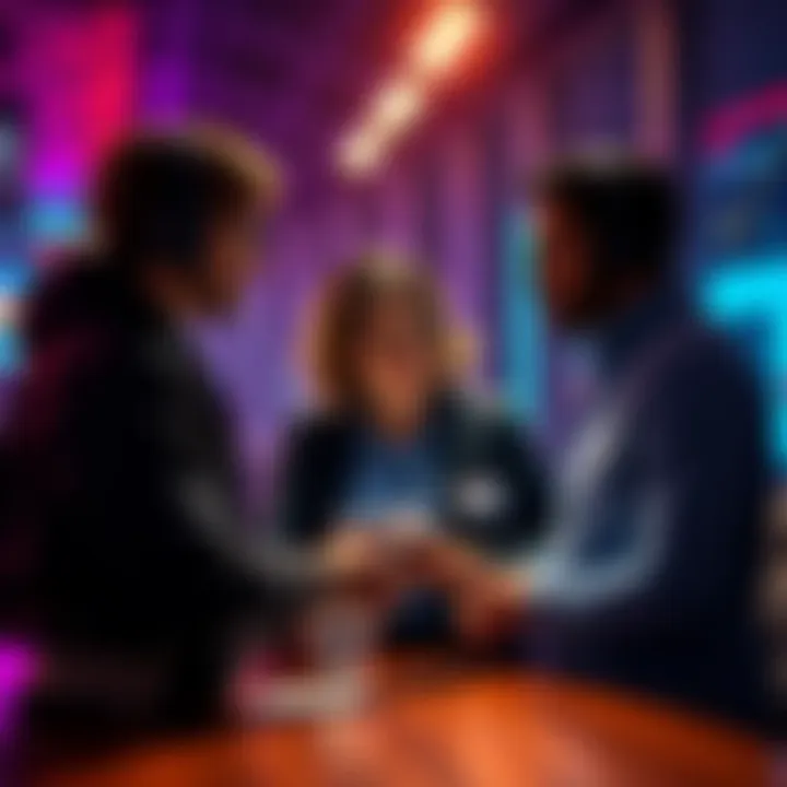 Three journalists discussing the role of staff writers in crypto journalism