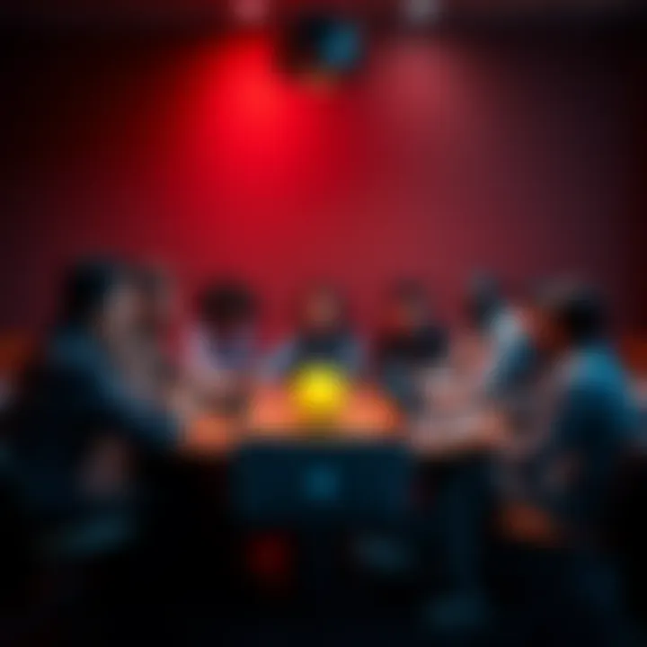 A diverse group of people discussing their experiences with cryptocurrency, sitting around a table with charts and laptops open, symbolizing community and connection in the crypto world.