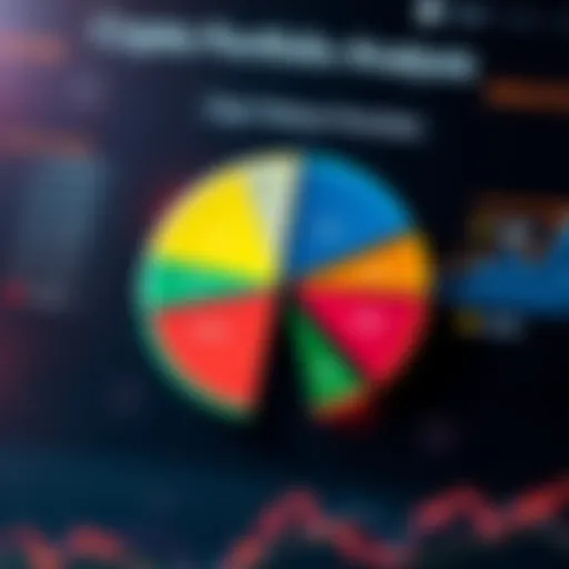 A graphic showing a pie chart with various crypto allocations and risk indicators, highlighting concentrated areas of investment.