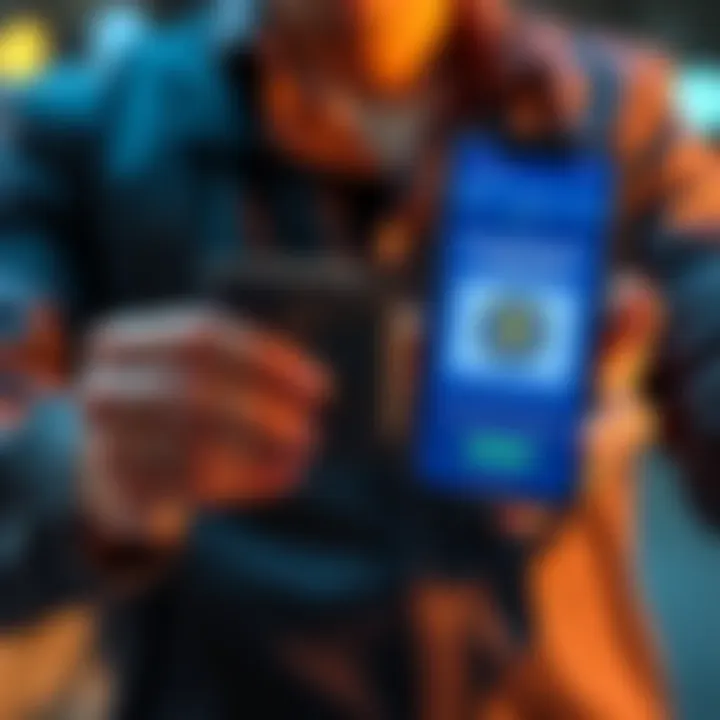 A person holding a hardware wallet in one hand and a smartphone displaying a regulated platform in the other, symbolizing the choice between self-custody and managed crypto solutions.