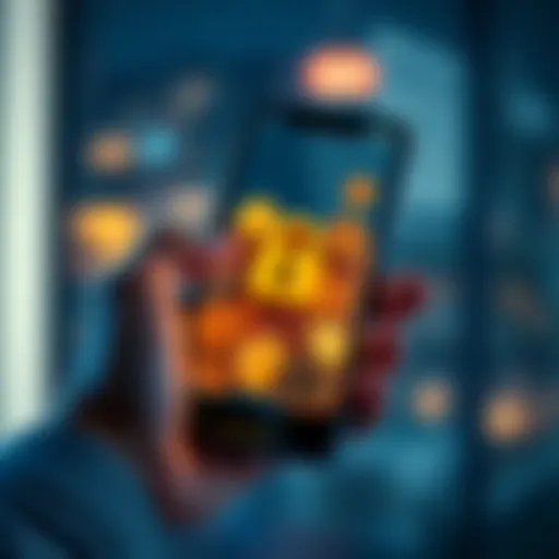 A person holding a smartphone with a cryptocurrency wallet open, displaying coins and a lock symbol, indicating self-custody