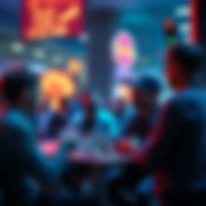 People sharing tips on staking ATOM, ETH, and Fetch.ai in a casual setting