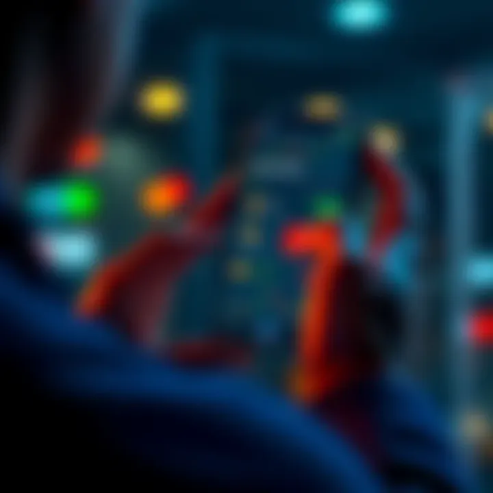 Person trading cryptocurrency on a mobile app A person looking at a smartphone screen displaying a cryptocurrency trading app, with small amounts of crypto being swapped