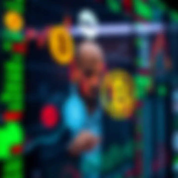 A stock market display showing various cryptocurrency symbols alongside traditional stocks, highlighting the ongoing debate about their relevance in financial media.