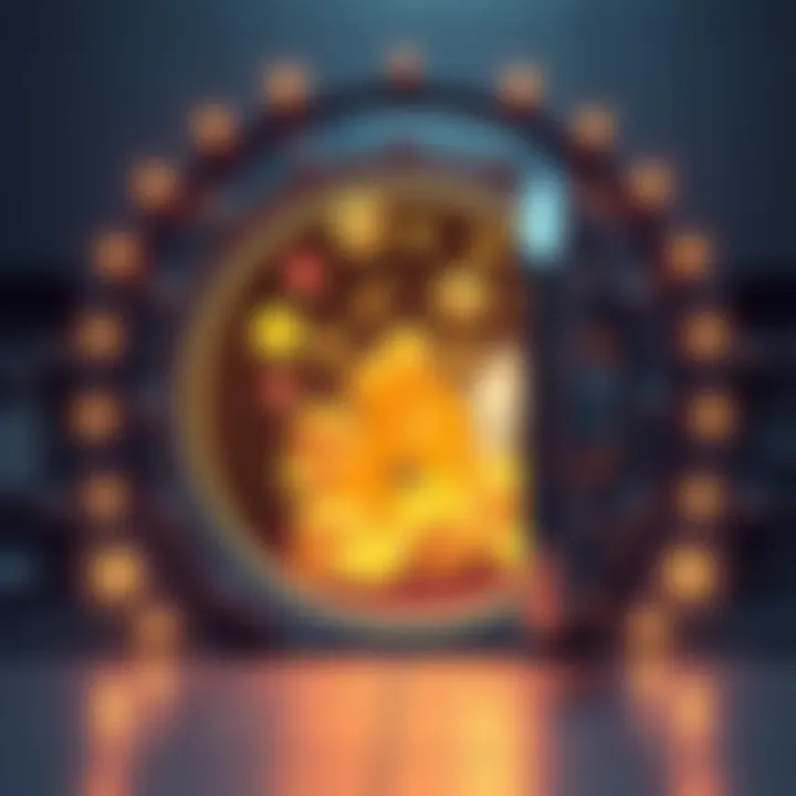 A graphic showing a large vault door opening with various cryptocurrency symbols like Bitcoin and Ethereum emerging, symbolizing the unlocking of over $4.58 billion in tokens.