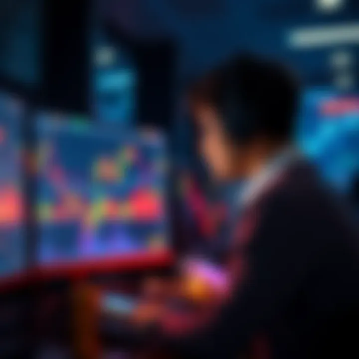 A person analyzing cryptocurrency charts on a computer, considering an exit strategy for Bitcoin and other crypto assets.