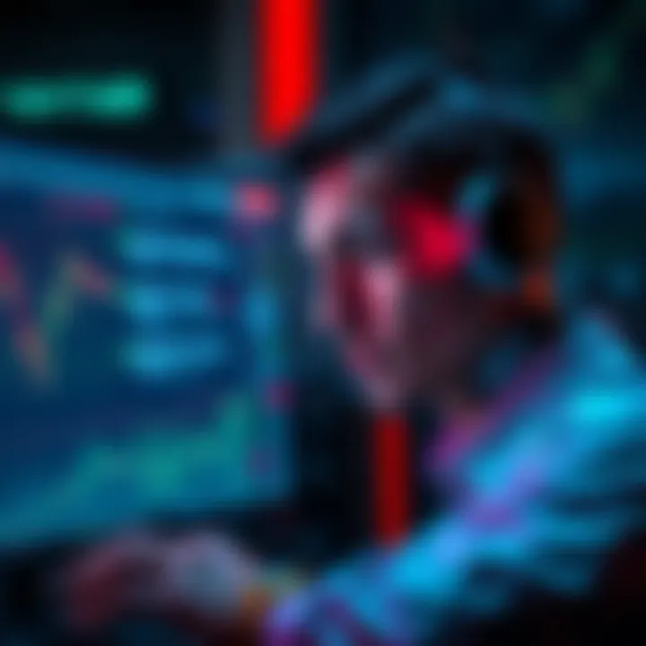 A frustrated trader looking at a computer screen displaying error messages related to API issues on a crypto trading platform.