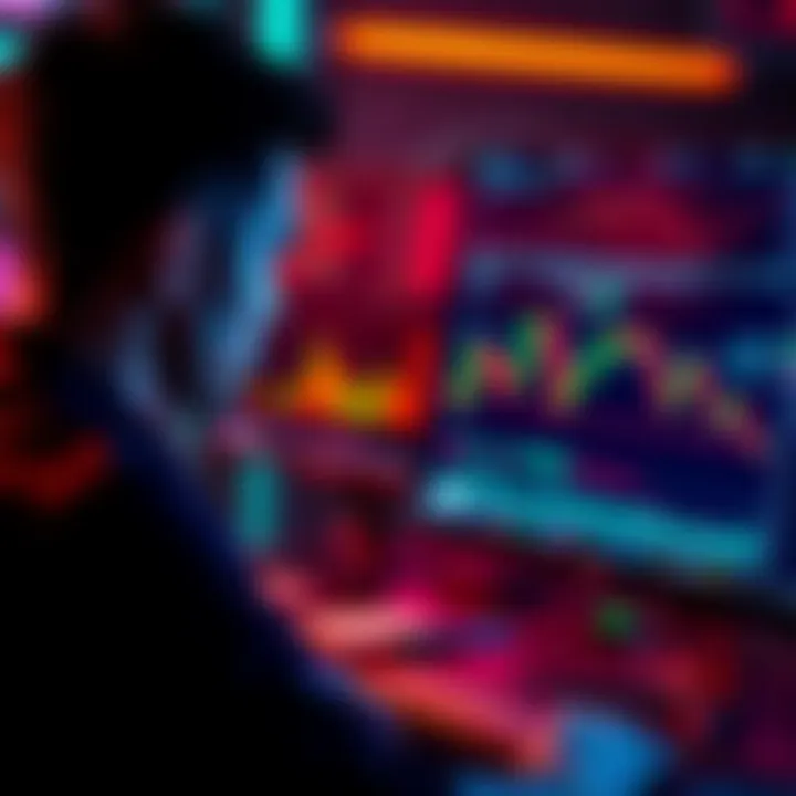 A person looking at a computer screen with crypto charts and indicators, contemplating the value of paid signals and indicators.