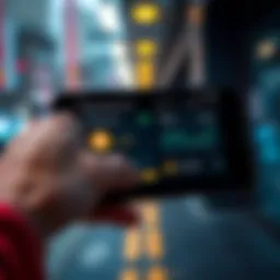 A smartphone displays a post with live crypto prices and market data linked to a cashtag, illustrating trading features.