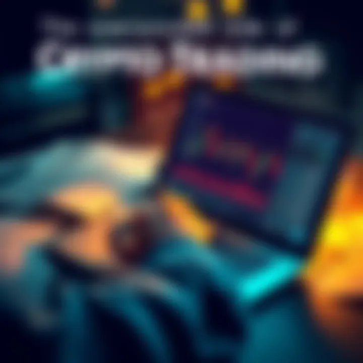 A person analyzing crypto charts on a laptop with notes scattered around, representing strategic planning after investing